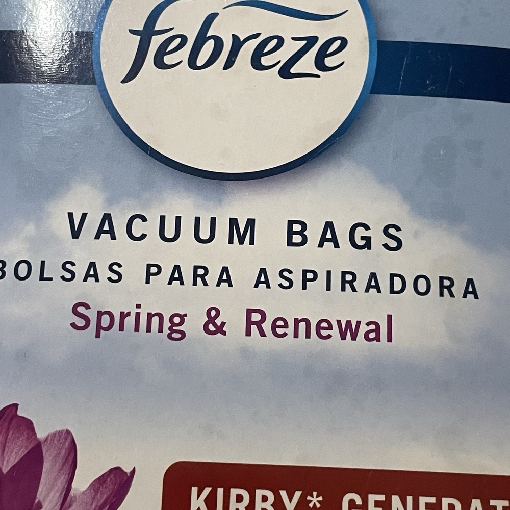 Febreze KIRBY GENERATION VACUUM BAGS 3 Pack ‎ Spring & Renewal NEW
